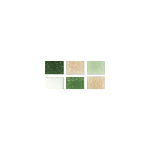 Rayher 1453013-Azulejos para Hacer mosaicos de 1 cm. 1300 Piezas / 1 kg. Sobre Madera, Vidrio, Metal, cerámica, etc, Verde