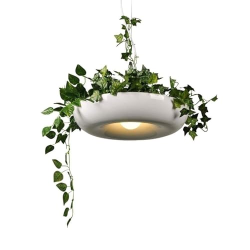 Lámpara colgante de plantas en macetas creativas, lámpara colgante de aluminio minimalista moderna, decoración ajustable en altura, lámpara colgante para cocina, isla, bar, pasillo, aire, jardín, sala