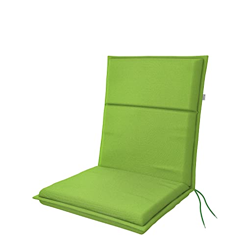 doppler Cojín acolchado con respaldo bajo, con cinta de sujeción y cintas de sujeción, para sillas de jardín y mejor comodidad de asiento