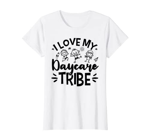 Mujer I Love My Daycare Tribe Maestra de jardín de infantes Camiseta