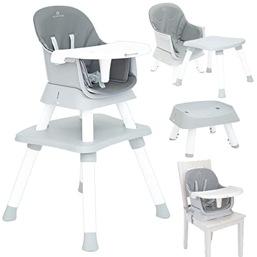 Olmitos – Trona Multifunción 5 en 1 – Convertible en Trona, asiento elevador/alzador, taburete, mesa y silla infantil – Hasta los 25kg - Adaptable a la etapa del bebe