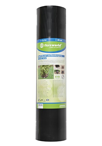 Floraworld 011258 Profesional de de raíces y bambú Ranura para Premium, Negro, 320 x 0,2 x 80 cm