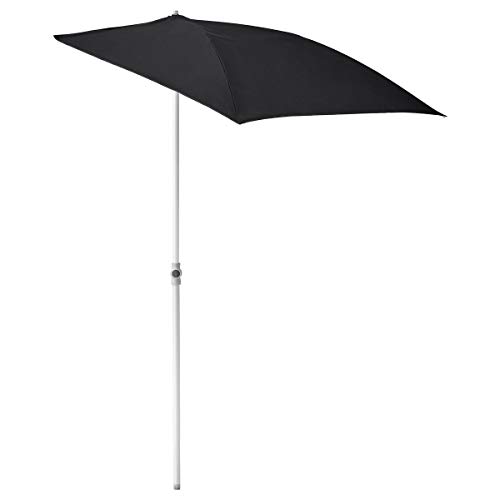 IKEA FLISÖ Sombrilla de balcón negro sombrilla con pierna 160x100cm altura 150-230cm
