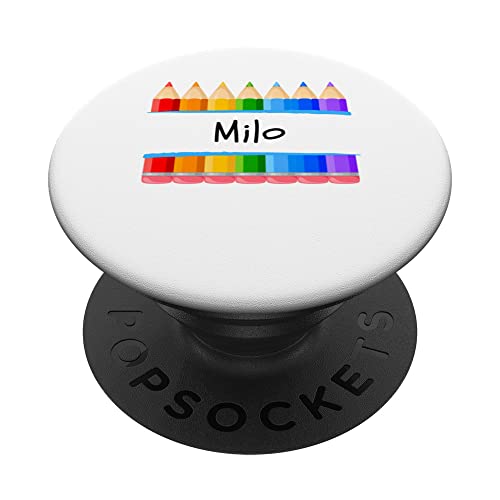 Etiqueta de jardín de infantes Milo para niños PopSockets PopGrip Intercambiable