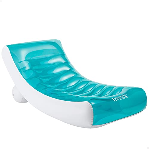 INTEX 58856EU - Sillón hinchable Lounge Rockin de PVC, Color Sillon Azul