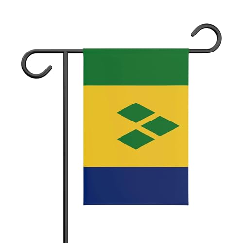 Pixelforma – Bandera de jardín de San Vicente y las Granadinas, 100% poliéster, impresión dúplex – poliéster – 32 x 47,5 cm