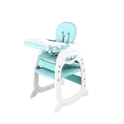 ZXQZ Silla alta for bebé, mesa y sillas de comedor comercial Mesa de aprendizaje de jardín de infantes con asiento de bebé multifunción con bandeja doble