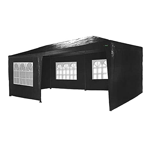 MaxxGarden Pavilion 3x6 m - Carpa de jardín - Carpa para fiestas - 18m² - Protección UV 50+ - Impermeable - 4 Paneles laterales - Negro