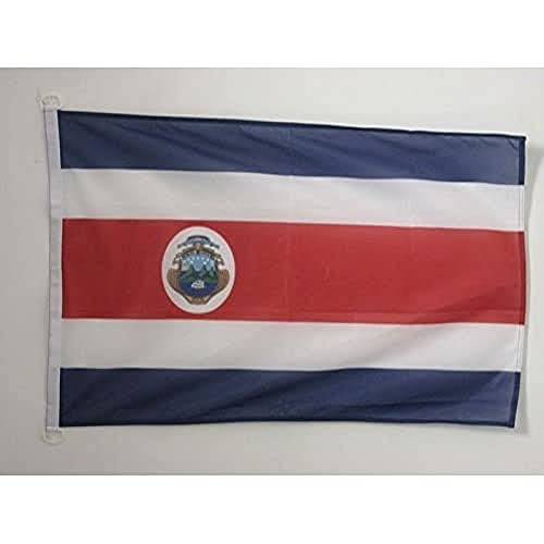 AZ FLAG Bandera de Costa Rica 90x60cm Uso Exterior - Bandera COSTARRICENSE 60 x 90 cm Anillos