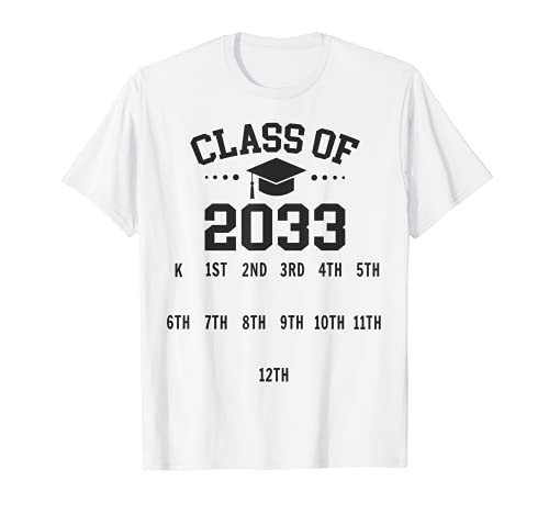 Clase de jardín de infancia de 2033 crecer conmigo espacio para huellas dactilares Camiseta