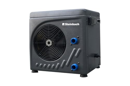Steinbach Bomba de Calor Mini – 049275 – Bomba de Calor automática para Piscinas de hasta 20.000 l – con Pantalla LED y Sensor de Flujo Integrado