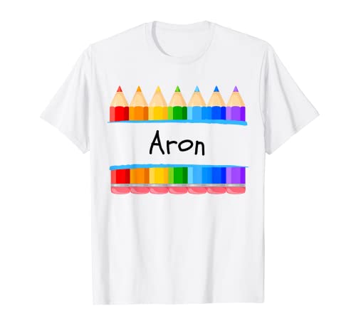 Etiqueta de jardín de infantes Aron para niños Camiseta