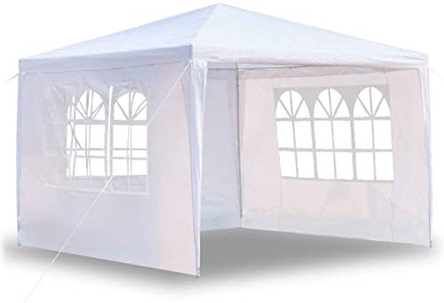MaxxGarden Carpa para Fiestas, 3 x 4 m, 12 m², con 4 Paredes Laterales enrollables, Impermeable, protección UV 50+, Color Blanco…