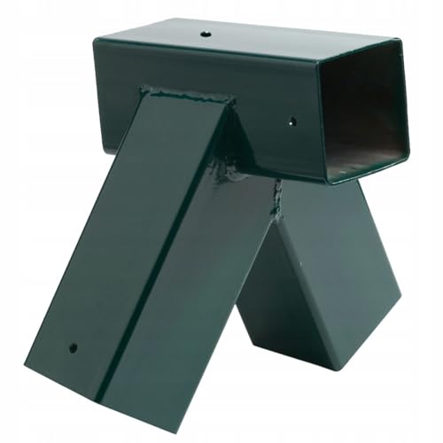 GigiToys® Conector balancín verde 90 x 90 mm 90° | ángulo de oscilación para barra cuadrada | soporte para parque infantil | Conector de poste para columpio de jardín | recubrimiento de polvo |