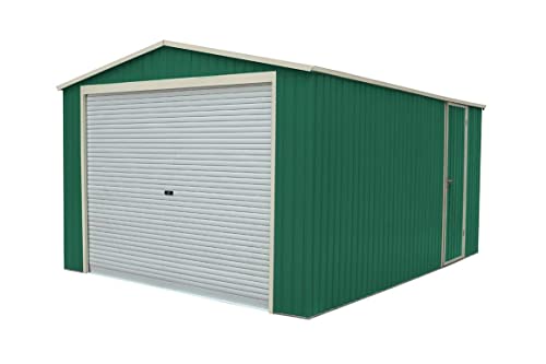 GARDIUN KIS12893 - Garaje Metálico Essex 19,5 m² Exterior 576x338x243 cm Verde