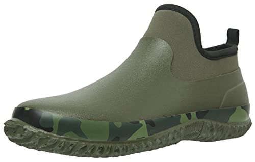 TENGTA Unisex Zapatos de jardinería Impermeables para Mujeres Botas de Lluvia para Hombres Calzado de Lavado de Autos Ejercito Verde 45