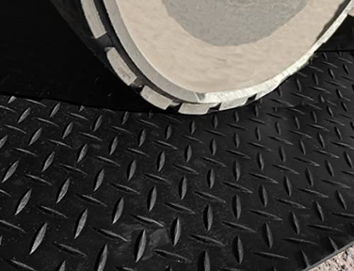 Revestimiento de Caucho Antideslizante | Suelo de Goma PVC Negro 3mm Diseño Estrias (140_x_100 CM)