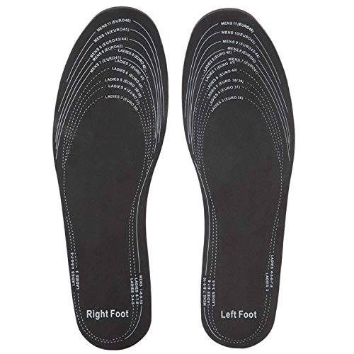 Jeffergarden Suave Plantillas de zapatos de látex Absorbente Sudor Hombres Mujeres Transpirable Absorción de choque (1 pair)