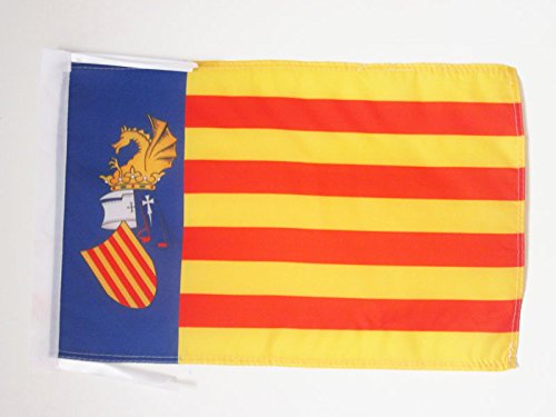 AZ FLAG Bandera de Valencia ESTATUT DE BENICÀSSIM 45x30cm - BANDERINA del PAÍS VALENCIÀ 30 x 45 cm cordeles