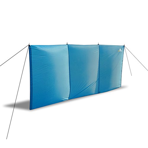 outdoorer Aeolus II - Protector de viento ideal para playa y jardín, 3 m x 1,3 m, incluye areneras, UV 60, ligero, pequeño tamaño