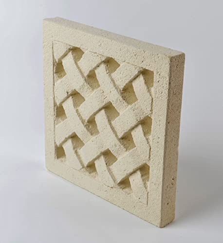 Rejilla de ventilación cuadrada en piedra de Matera, 20 x 20 cm. Uso exterior e interior. Producto hecho a mano. F006 20x20
