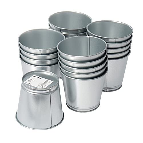 IKEA BINTJE - Small galvanized steel pots (9 cm, 20 units)