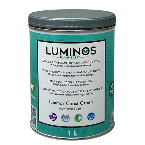 Luminos - LUM1118 - Coast Green- Lasur Bio al Agua Protector Para Madera Exterior - Verde Costa 1L