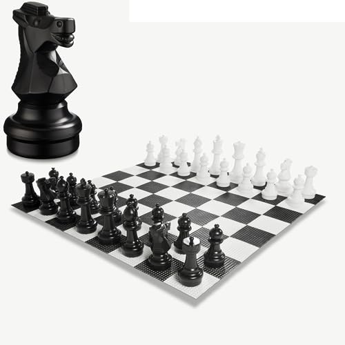 Ubergames Juego de ajedrez de jardín XXXL – figuras de ajedrez de hasta 30 cm – resistente al agua y a los rayos UV (figuras de ajedrez)