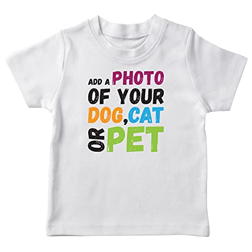 lepni.me Camiseta para Niños Diseño Divertido y Personalizado de su Perro, Gato o Mascota para los Amantes de los Animales (9-11 años Blanco Multicolor)
