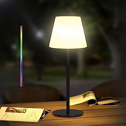 Ecvivk Lámpara de mesa LED inalámbrica para exteriores, lámpara de...