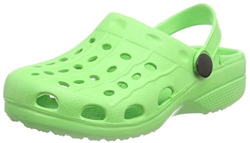 Playshoes Zapatillas de baño EVA, calzado para jardín, zuecos unisex para niños, verde (verde 29), 26/27 EU
