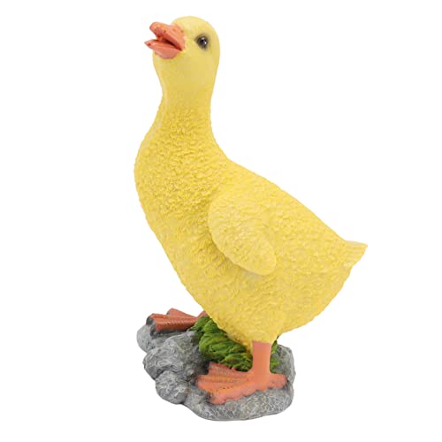 Teahutty Estatua de Pato, Figura de Pato de Jardín,Estatua de Animal para Interiores Y Exteriores,Adorno de Pato para Decoración de Jardín de Césped de Patio Interior Y Exterior(Amarillo)