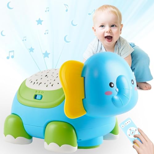 Elefante Musical Proyector Juguetes, brinquedo para a Barriga com projetor, brinquedo para crianças pequenas com luz e som, Carro Musical de projeção, meninos e Meninas