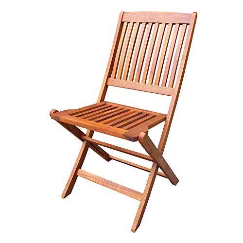 AKTIVE 61003 - Set 2 sillas jardín para Exterior Plegables, Madera Acacia