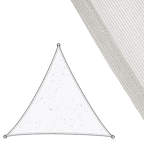 Toldo Vela Triangular Blanco de Fibra para jardín de 3 m - LOLAhome