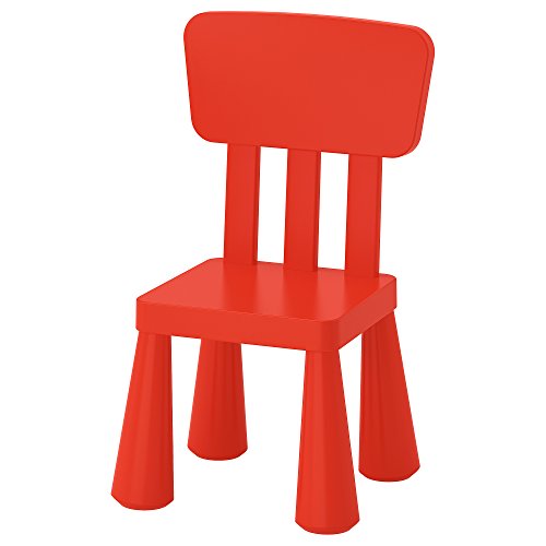 Ikea Mammut - Silla infantil para interiores y exteriores, color rojo, 1 unidad