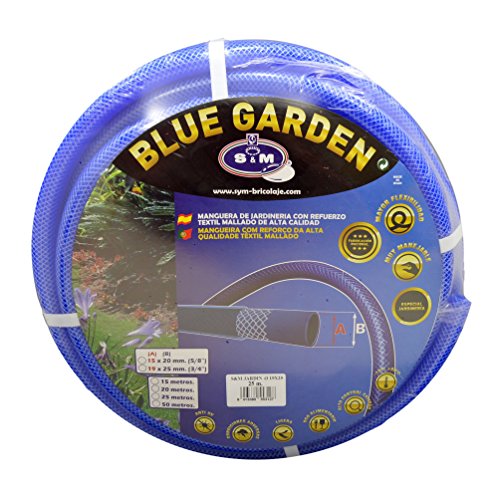 S&M 553127 Manguera De Jardinería Reforzada, 19 X 25 Mm, Azul