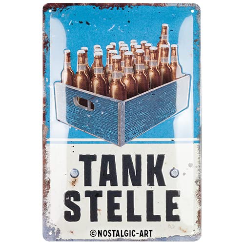 Nostalgic-Art Placa de metal retro de 20 x 30 cm, para gasolinera, idea de regalo para los amantes de la cerveza, de metal, diseño vintage
