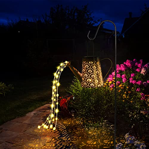 GuKKK Regadera Solar Luces Decoraciones de Jardín, Luces LED para Jardín con Diseño de Estrella, Impermeable LED Luz de Hadas Cielo Estrellado con Soporte, para Valla de Parque, Césped, Patio, Porch