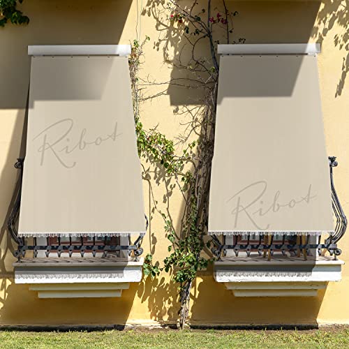 Toldos Exterior terraza con Ganchos y Anillos 145x250 cm balcón terraza jardín Patio Caravana Toldos Vertical Impermeables Toldo Lateral Toldos Balcon Tela de Exterior Protección contra Rayos UV