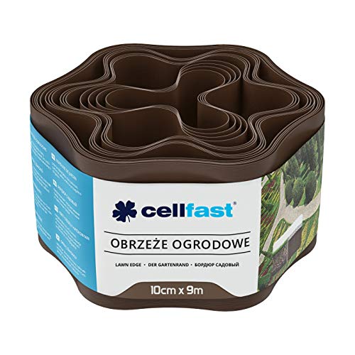 Cellfast, verja de césped marrón, 22 x 22 x 0,1 cm