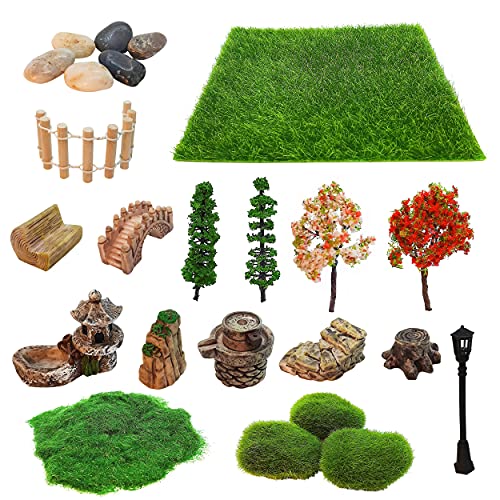 Accesorios de jardín DIY zen, miniaturas de jardín de hadas, decoraciones de caja de arena, miniaturas de jardín de mesa zen, accesorios de jardín de hadas, figuras de jardín caseras