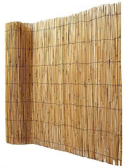 COMERCIAL CANDELA FELPUDOS Y ALFOMBRAS Cañizo de Bambú Pelado para Jardín: Privacidad y Cerramiento Natural, Fácil Instalación y Resistente a la Intemperie (1_x_5_Metros)