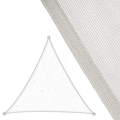 Toldo Vela Triangular Blanco de Fibra para jardín de 3,5 m - LOLAhome