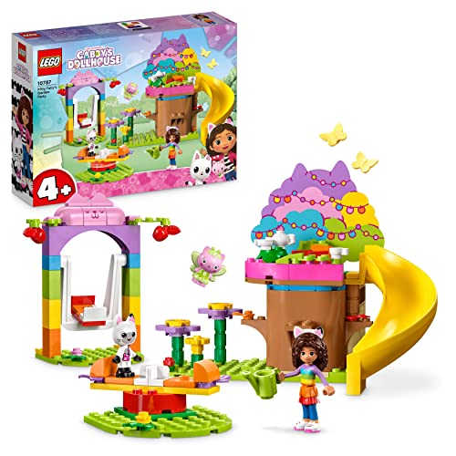 LEGO 10787 La Casa de Muñecas de Gabby Fiesta en el Jardín de Hadigata, Figura de Pandy Patitas de la Serie Dollhouse, Casa del Árbol y Columpio, Juguete para Niñas y Niñas de 4+ Años