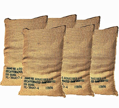 Sacos de Yute Grande de Café Reciclados – Pack de 6 unidades de 70X100 60Kg – Ideal para Jardinería y Manualidades - Arpillera Natural Ecológica – Respetuosos con el Medio Ambiente.