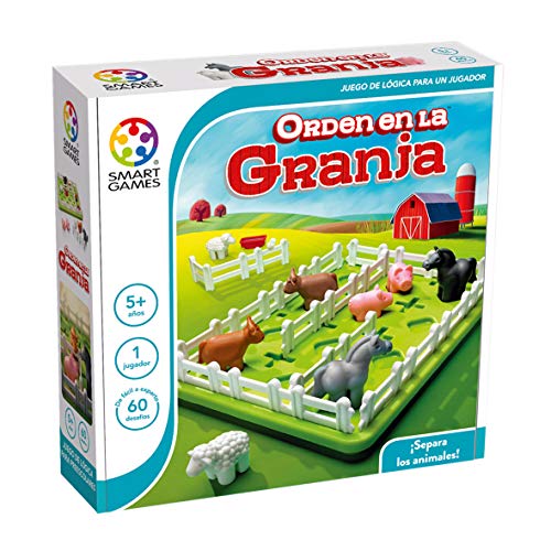 SmartGames - Orden En La Granja | Juegos De Logica Para Niños | Juegos Educativos 5 Años | Rompecabezas Niños | Juegos De Mesa 5 Años O Más | Juegos Niños