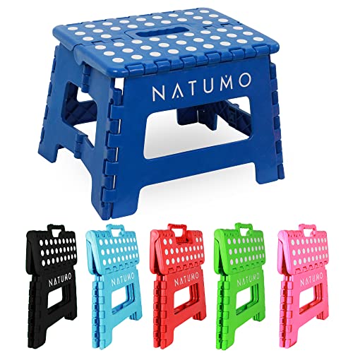 Natumo® - Taburete plegable para 150 kg, taburete de cocina, baño, silla plegable de jardín, pequeño reposapiés para niños, ayuda para ascenso, lavabo, para niños y adultos