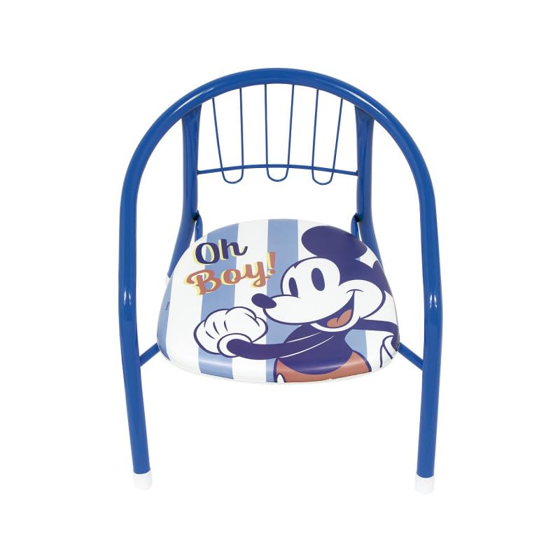 ARDITEX Silla Infantil Mickey Mouse Disney, Silla Metal 35,5 x 30 x 33,5 cm Azul