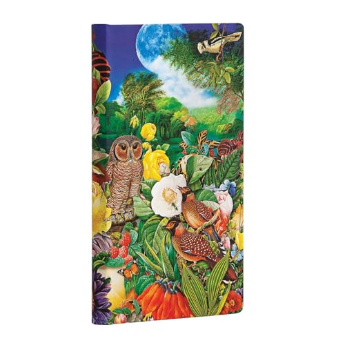 Paperblanks Cuadernos de Tapa Dura Jardín de Luna | Rayado | Delgado (90 × 180 mm) (Nature Montages)
